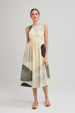 River Cotton V-Back Dress