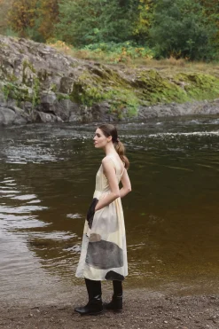 River Cotton V-Back Dress