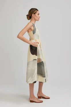 River Cotton V-Back Dress