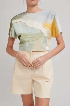 River Organic Cotton Cropped Top