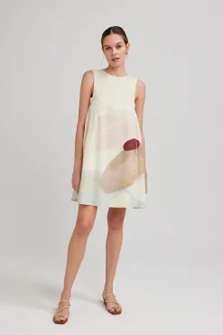River V-Back Shift Dress