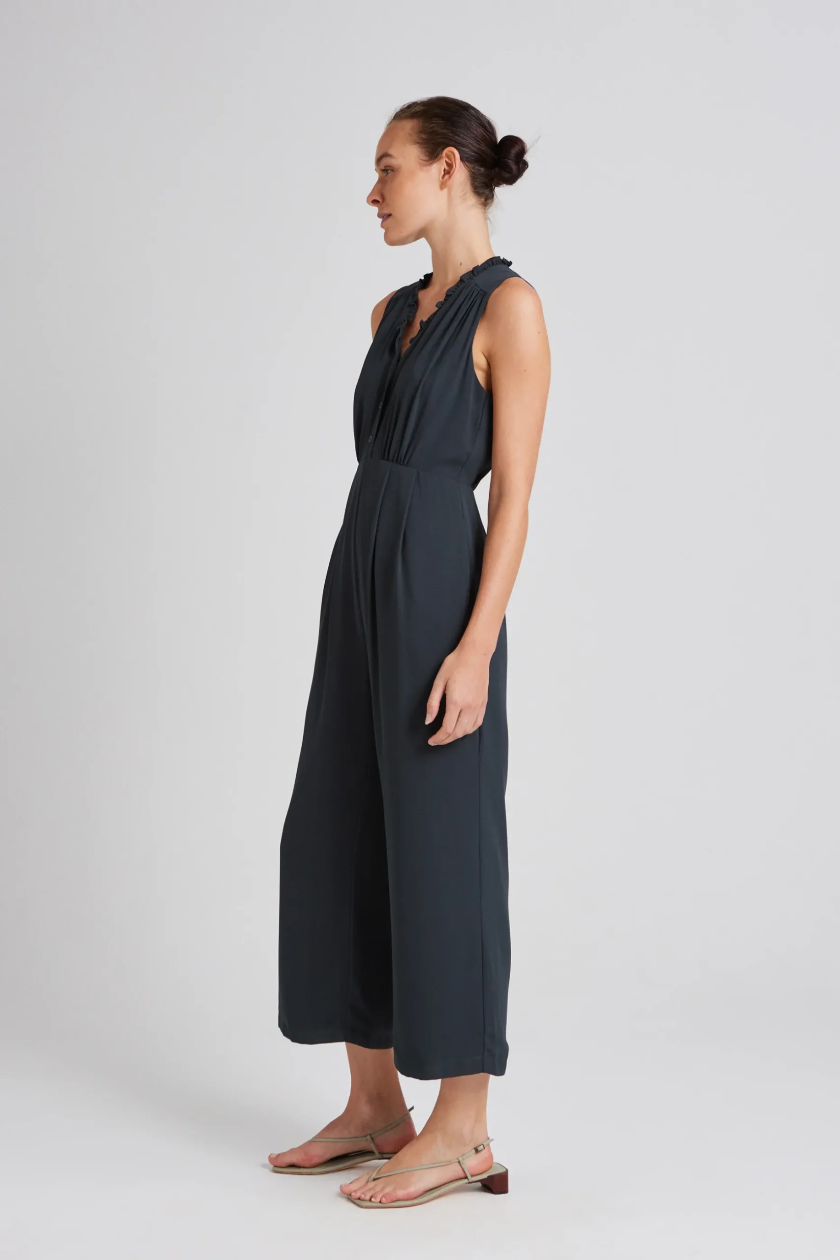 Ruffle Collar Jumpsuit