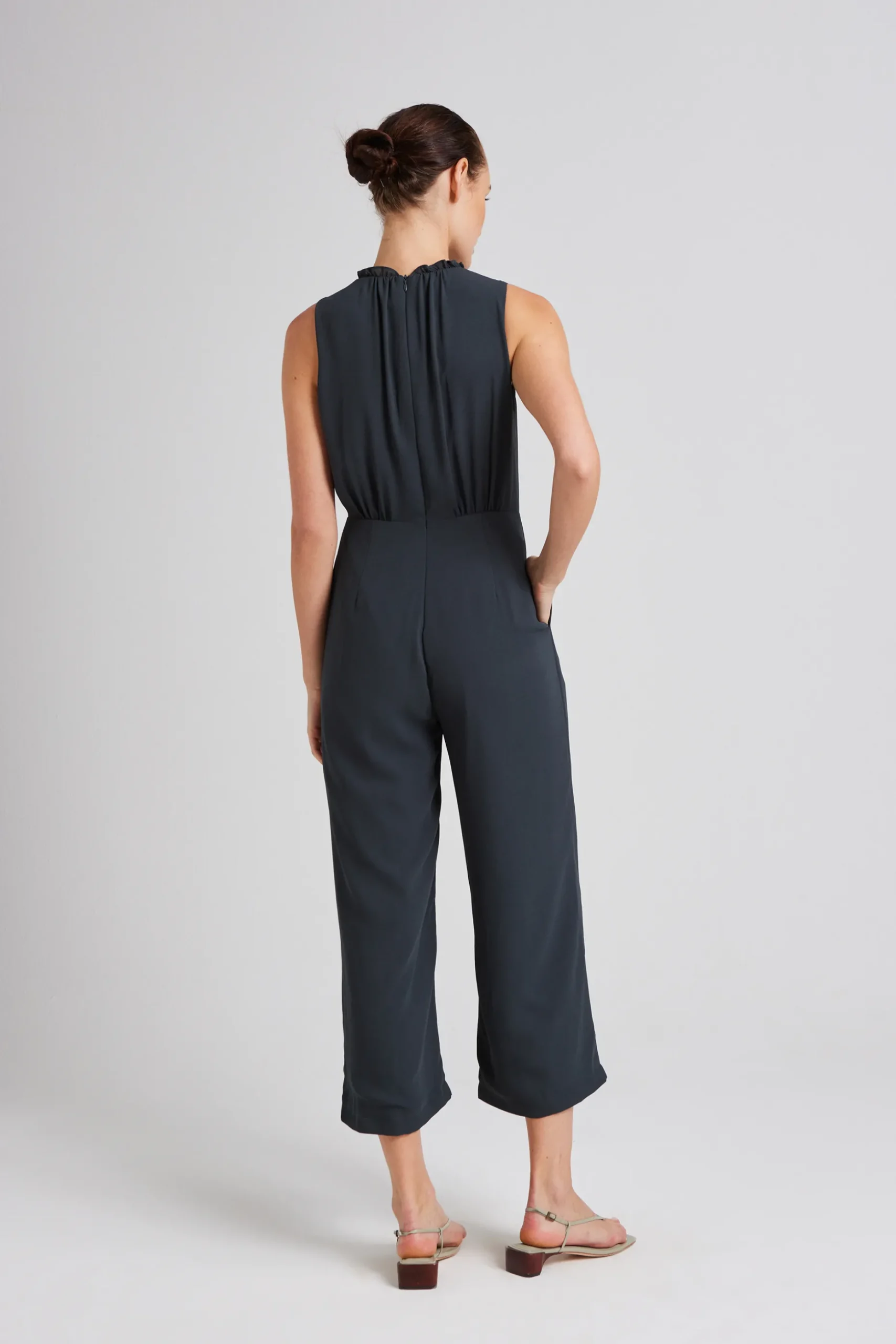 Ruffle Collar Jumpsuit