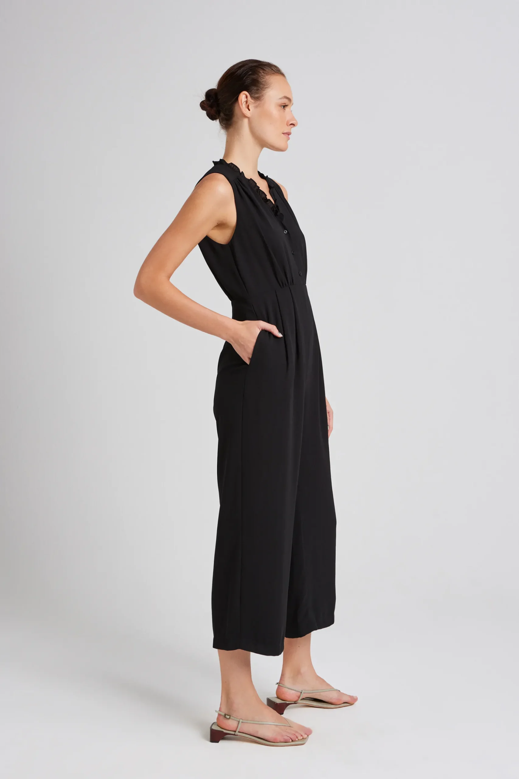 Ruffle Collar Jumpsuit