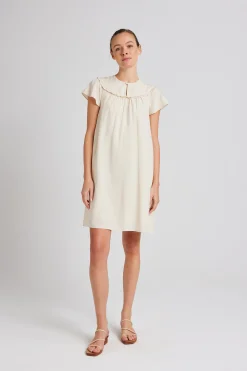 Ruffle Collar Shift Dress
