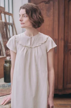 Ruffle Collar Shift Dress