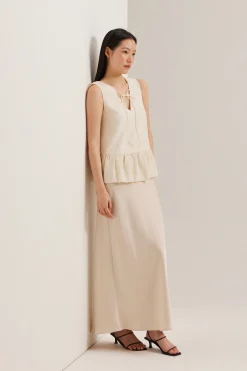 Satin-Finish Slip Skirt
