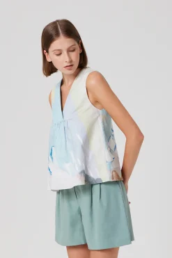 Savour Cotton V-Neck Top