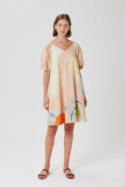 Savour Puff-Sleeve Shift Dress