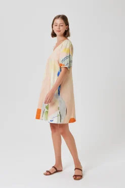 Savour Puff-Sleeve Shift Dress