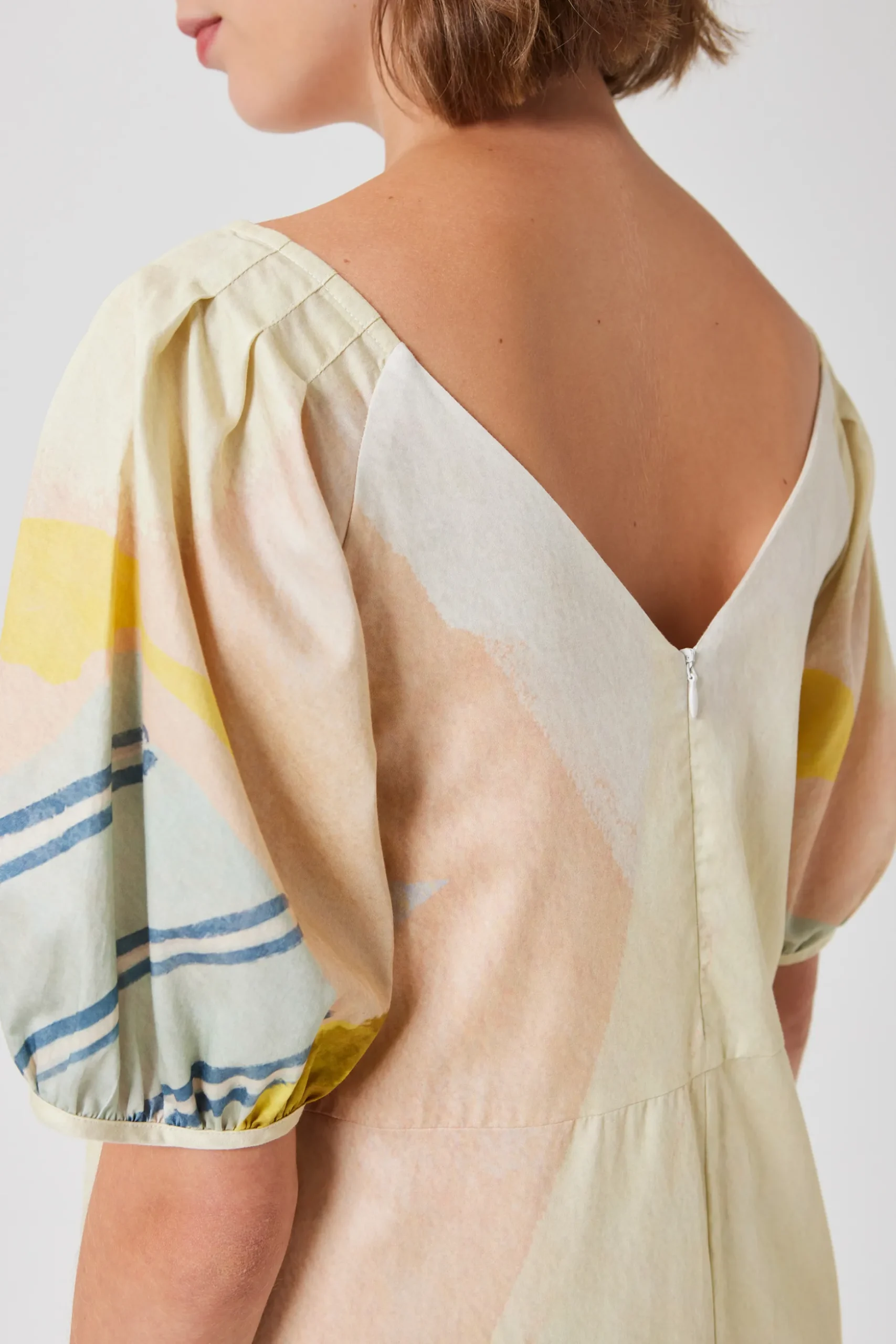 Savour Puff-Sleeve Shift Dress