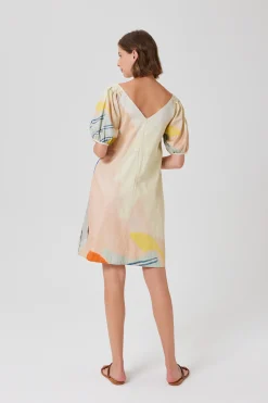 Savour Puff-Sleeve Shift Dress