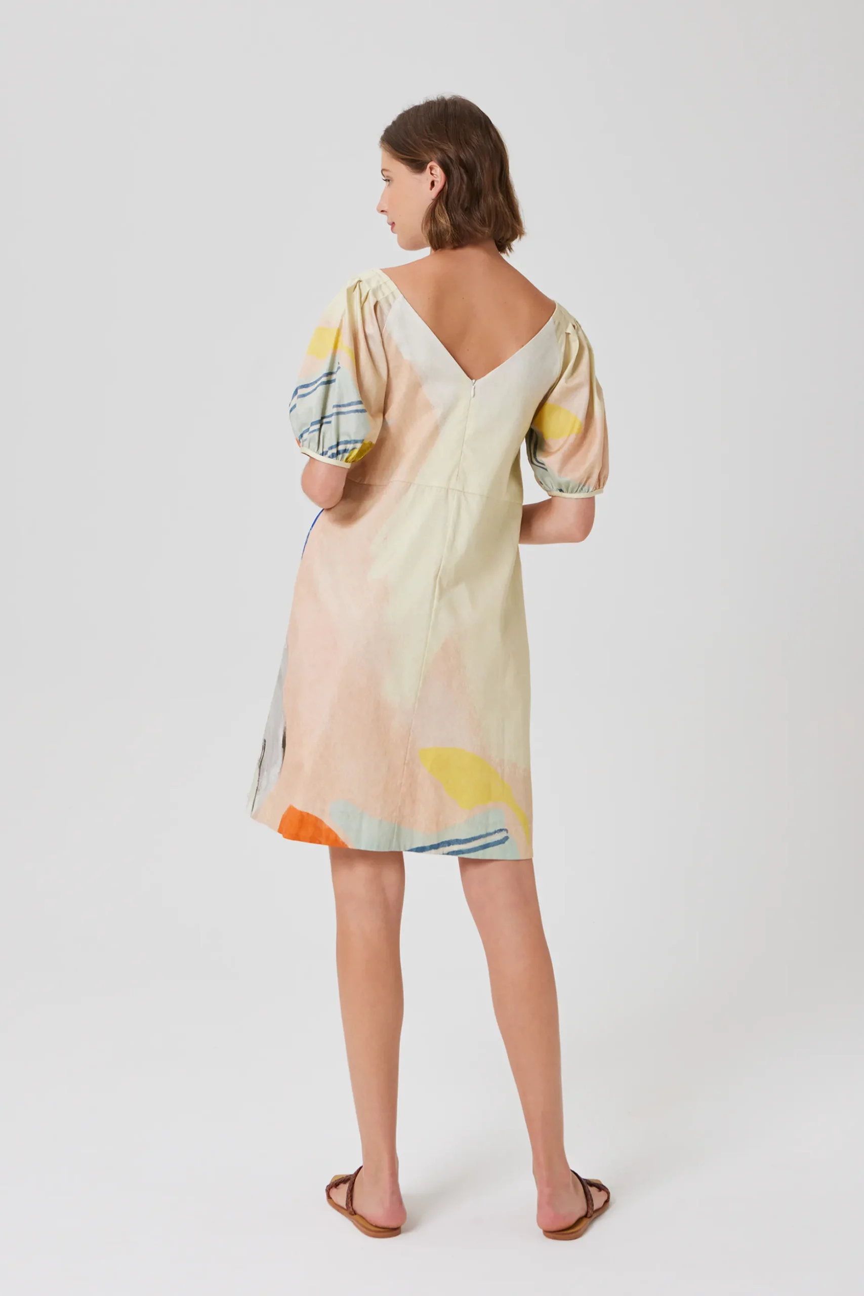 Savour Puff-Sleeve Shift Dress
