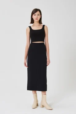 Scoop-Back Jersey Crop Top