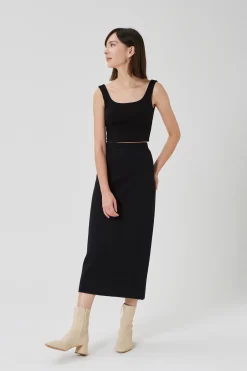 Scoop-Back Jersey Crop Top