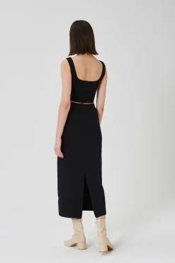 Scoop-Back Jersey Crop Top