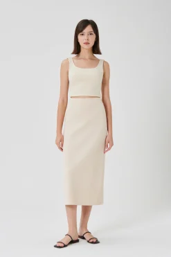 Scoop-Back Jersey Crop Top