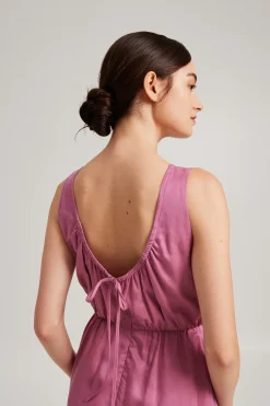Scoop-Back Midi Dress
