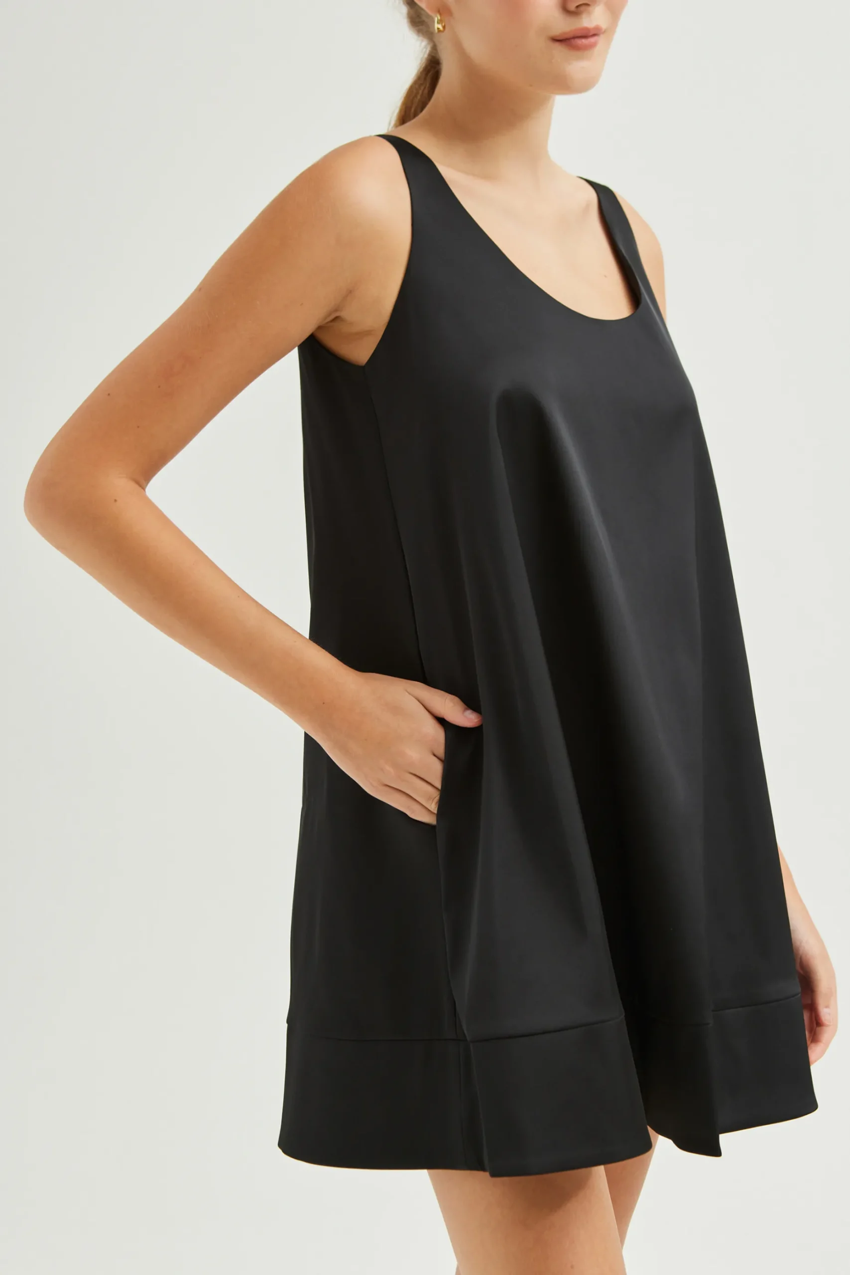 Scoop-Neck Swing Dress