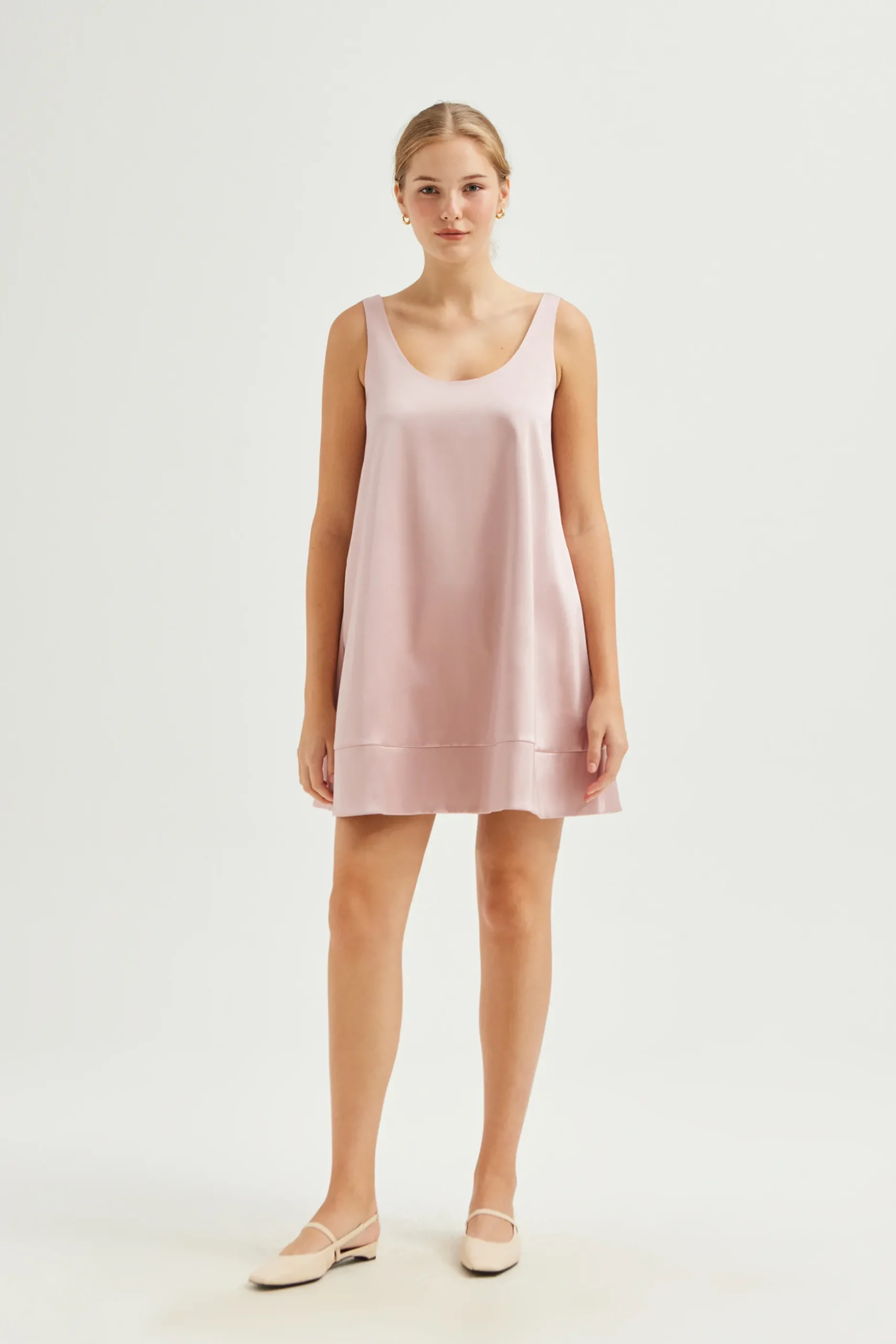 Scoop-Neck Swing Dress