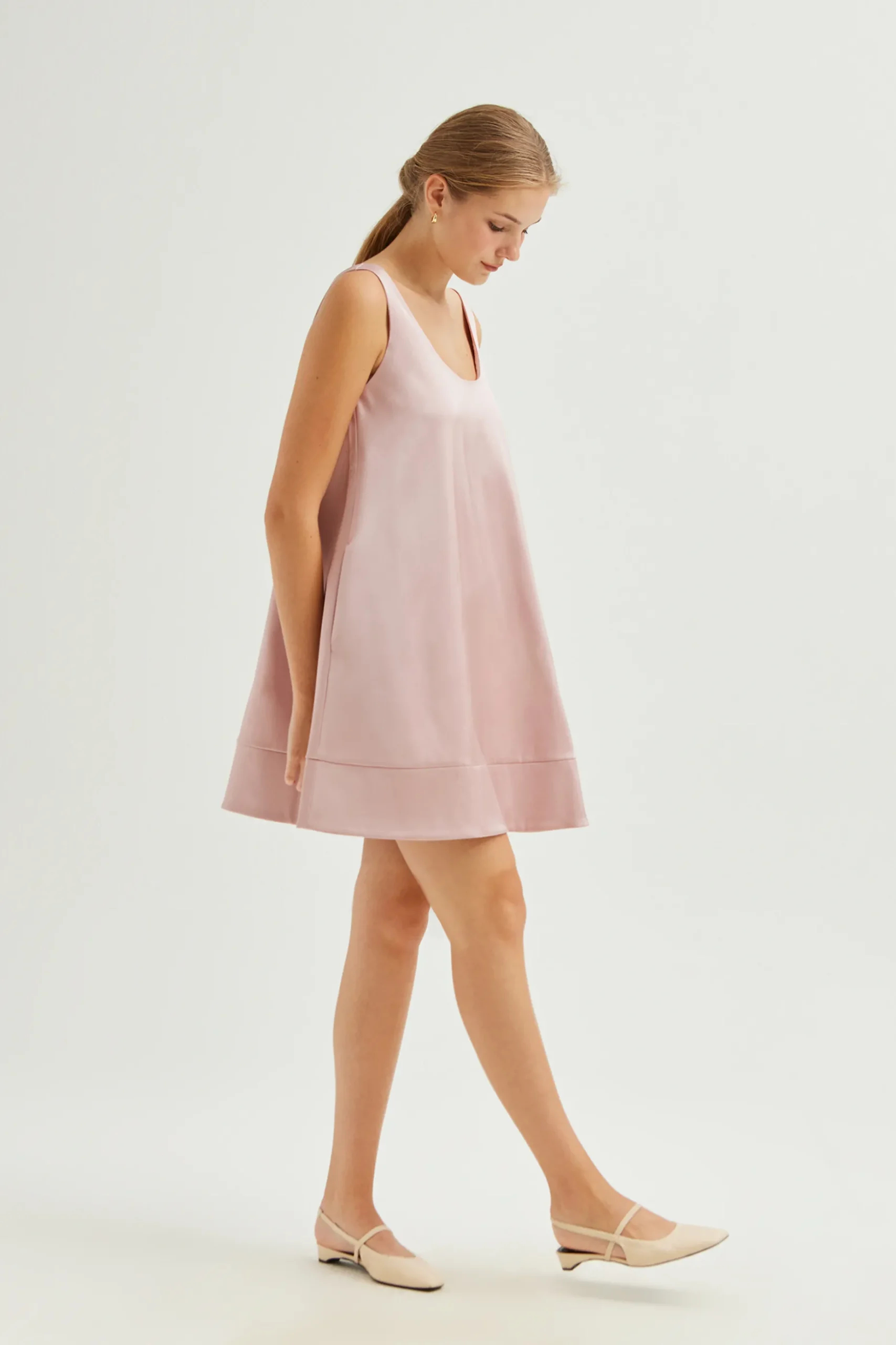 Scoop-Neck Swing Dress