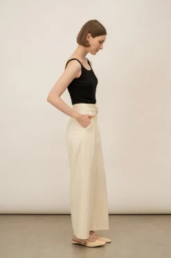 Silk Knit Scoop-Neck Top