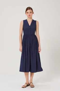 Sleeveless Rayon Midi Dress