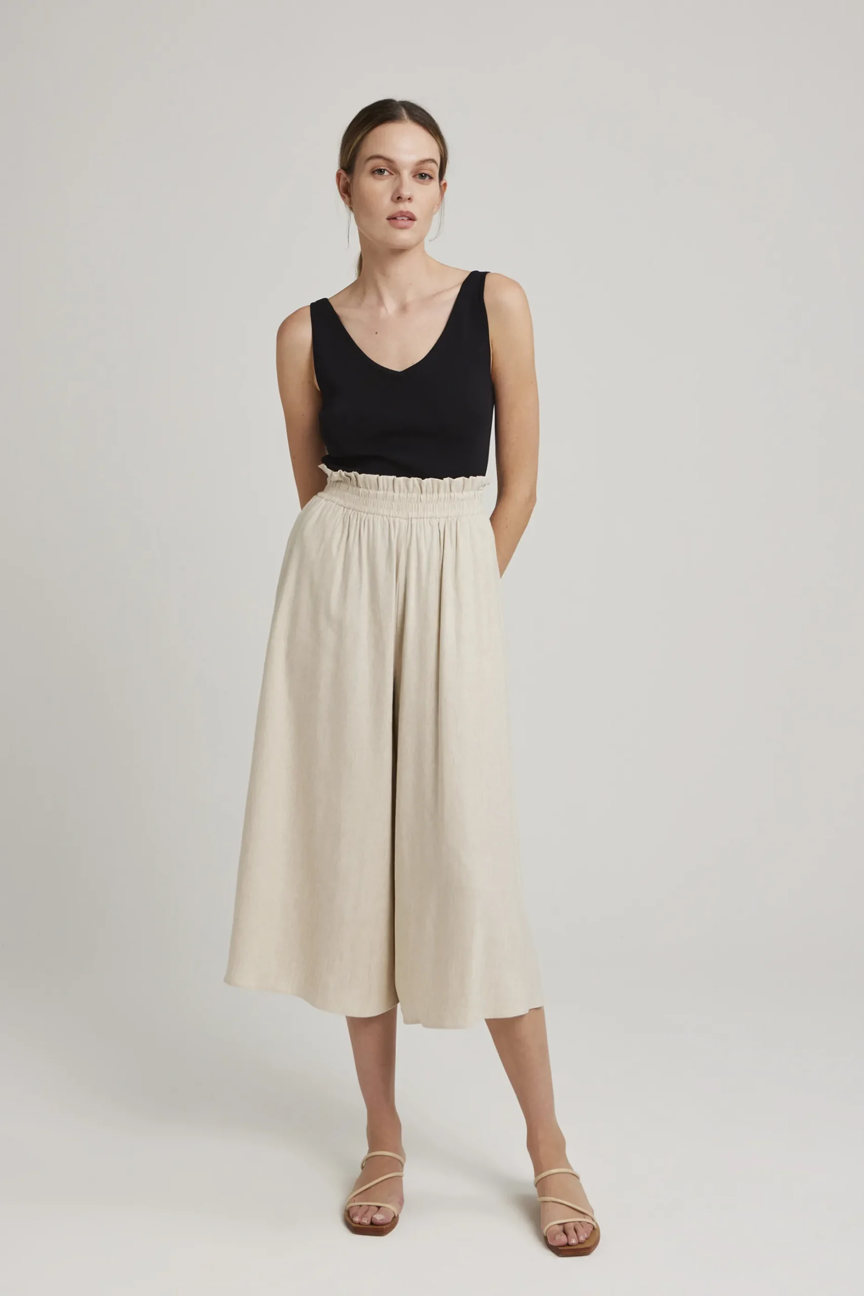 Sleeveless V-Neck Knit Top