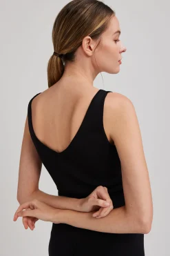 Sleeveless V-Neck Knit Top