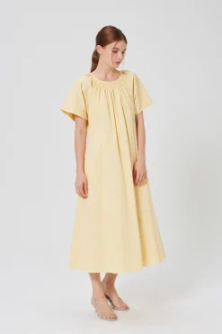 Smocked Cotton Midi Dress