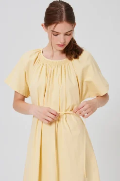 Smocked Cotton Midi Dress