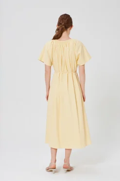 Smocked Cotton Midi Dress
