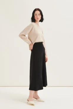 Soft Milano Knit Midi Skirt