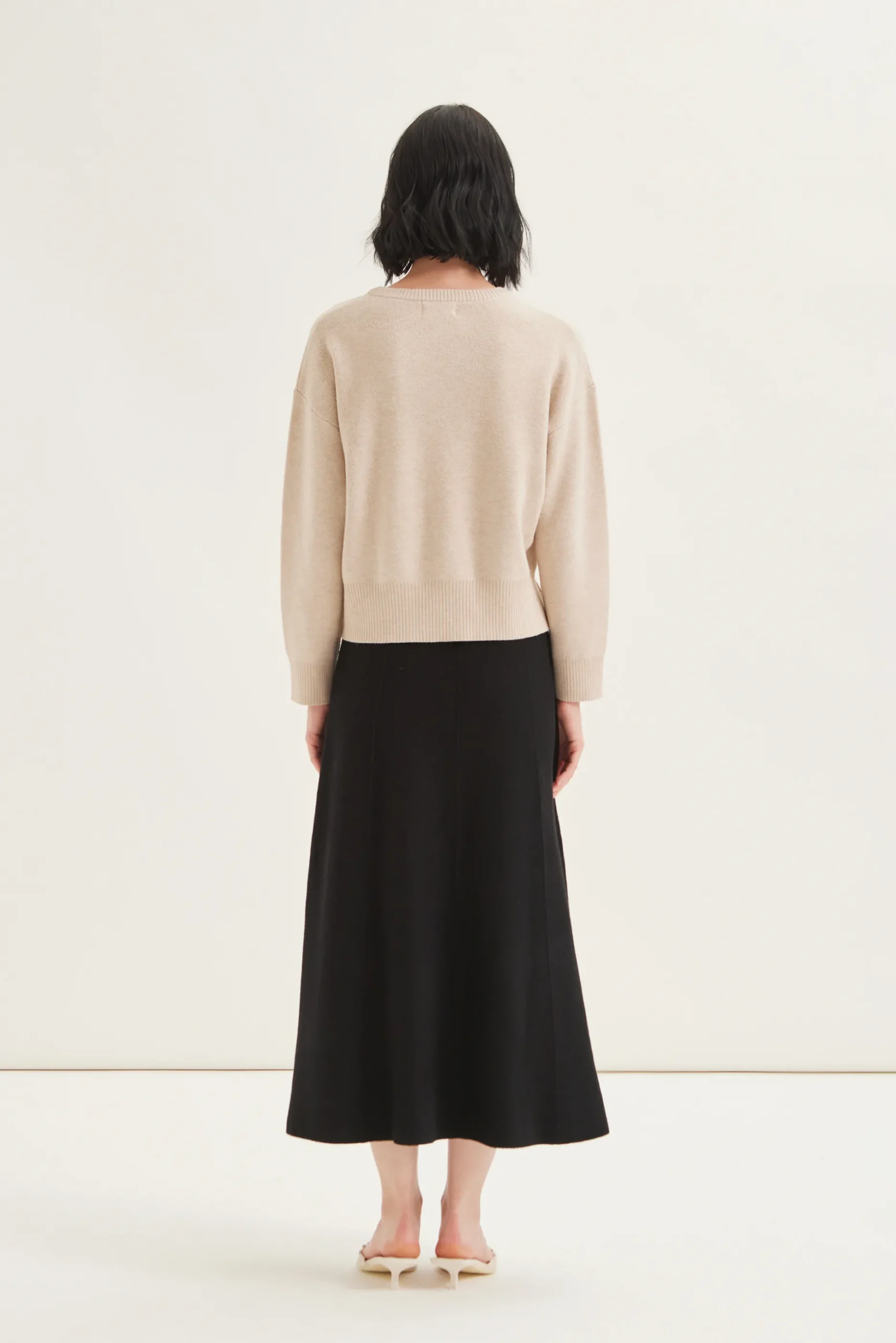 Soft Milano Knit Midi Skirt