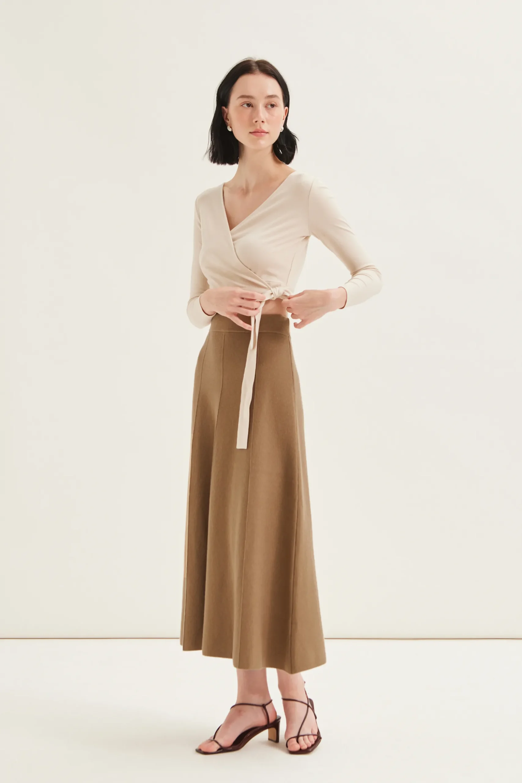 Soft Milano Knit Midi Skirt