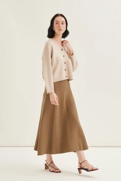 Soft Milano Knit Midi Skirt