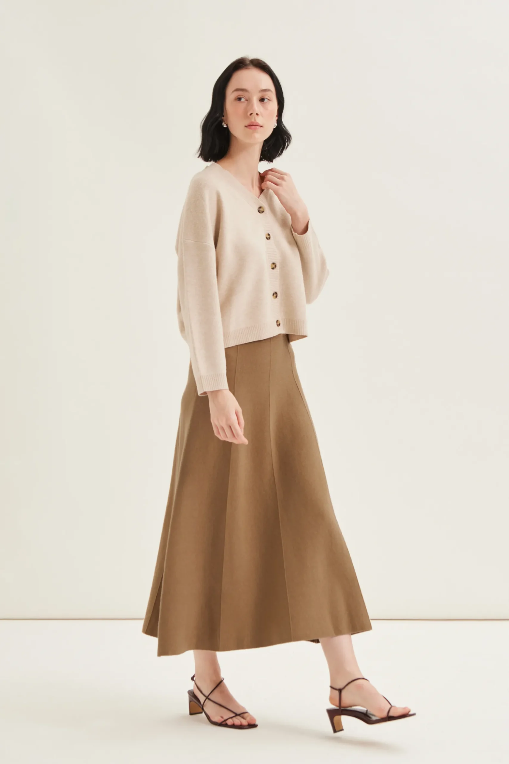 Soft Milano Knit Midi Skirt