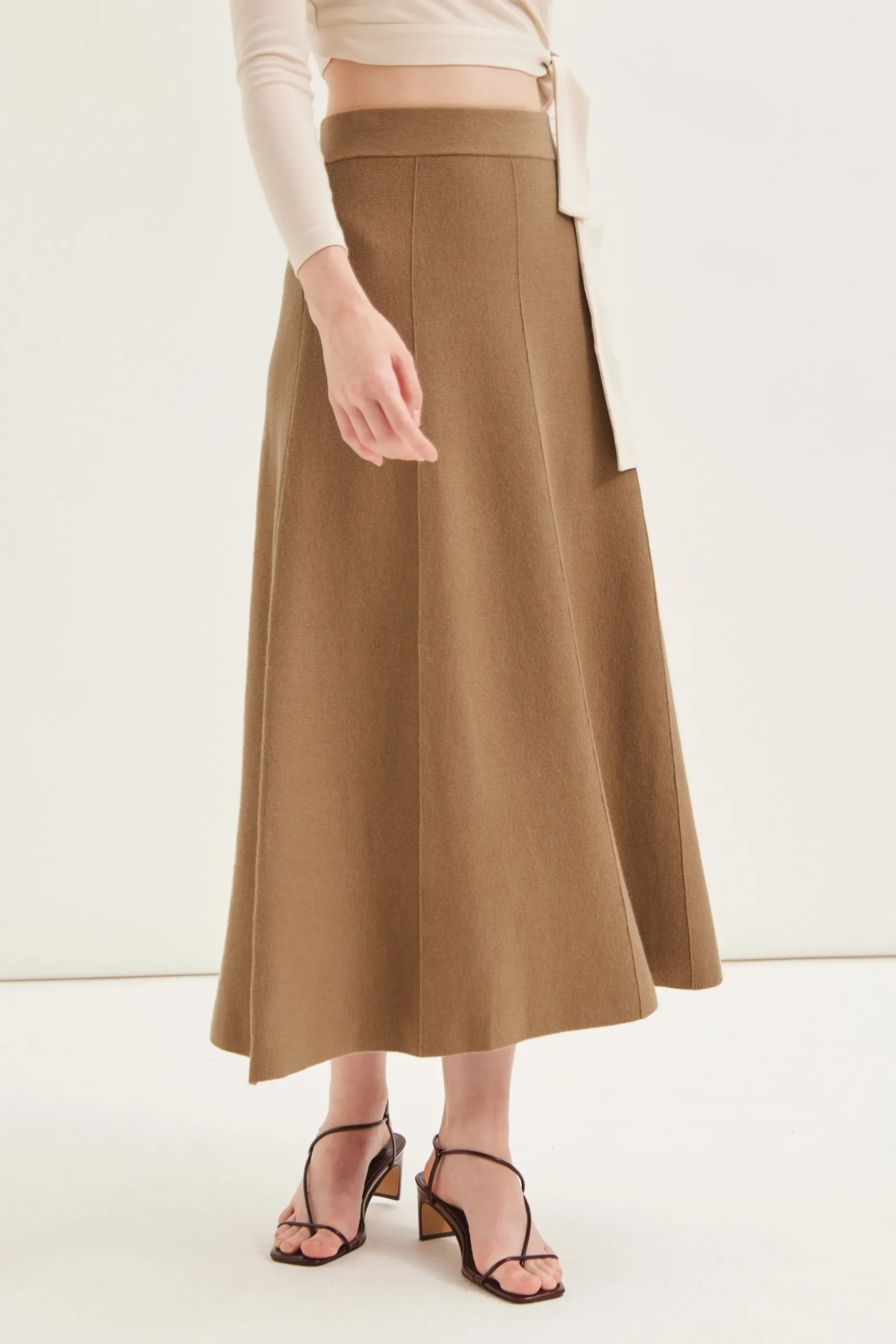 Soft Milano Knit Midi Skirt