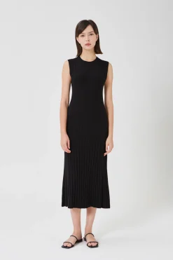 Soft Ribbed Knit Midi Dress