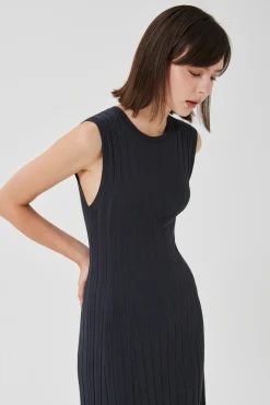 Soft Ribbed Knit Midi Dress