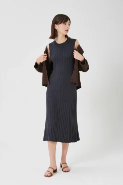 Soft Ribbed Knit Midi Dress