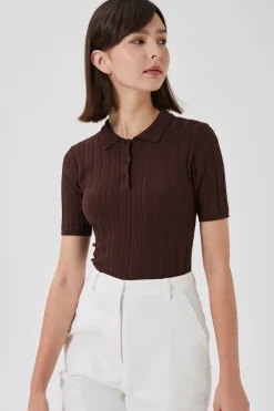 Soft Ribbed Knit Polo