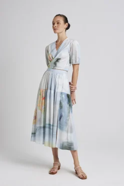 Soleil Cotton Wrap Top