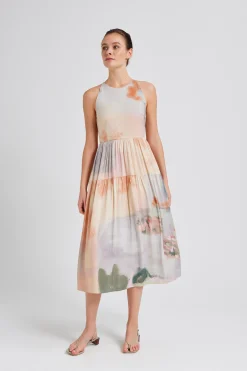 Soleil Rayon Tiered Dress