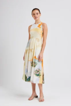 Soleil Rayon Tiered Dress