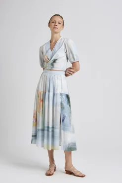 Soleil Rayon Tiered Skirt
