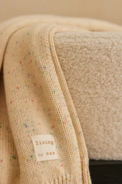 Speckled Knitted Throw Blanket