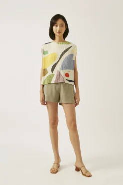 Splendour Pleated Kaftan Top