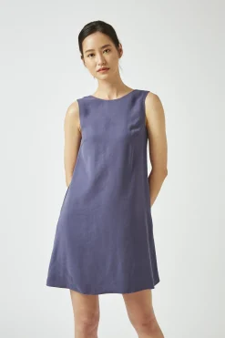 Square-Back Rayon Dress