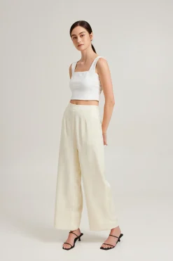 Square-Neck Jersey Crop Top